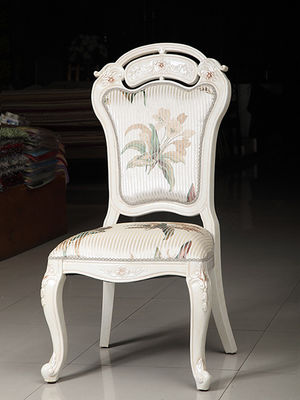 SGS Solid Wooden Oak Retro เก้าอี้รับประทานอาหารหุ้มเบาะ Chenille Cover