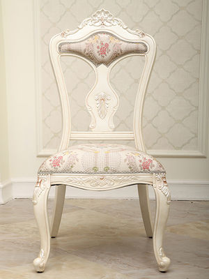 SGS Solid Wooden Oak Retro เก้าอี้รับประทานอาหารหุ้มเบาะ Chenille Cover