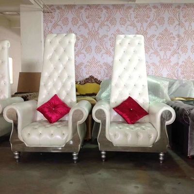 80*75*182cm King Royal Throne Chair High Back Sofa งานแต่งงาน Beauty Salon Furniture