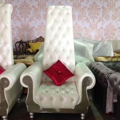 80*75*182cm King Royal Throne Chair High Back Sofa งานแต่งงาน Beauty Salon Furniture