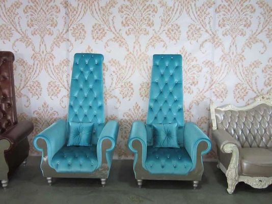 80*75*182cm King Royal Throne Chair High Back Sofa งานแต่งงาน Beauty Salon Furniture