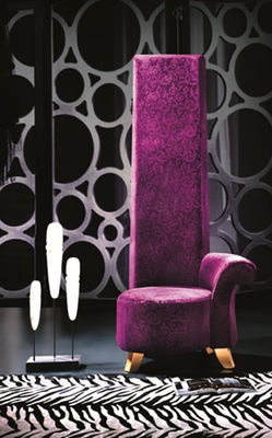 SGS Red Leather Antique Hotel Furniture งานแต่งงานที่หรูหราเก้าอี้บัลลังก์สูง