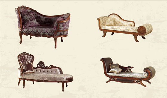 Cafe European Luxury Modern Leather Tufted Chaise Lounge เก้าอี้โซฟา