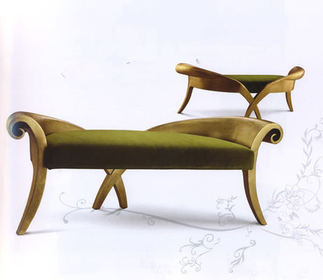 สไตล์อิตาลีหรูหรา Chaise Lounge ไม้เนื้อแข็งแกะสลัก Chaise 1865*820*840mm